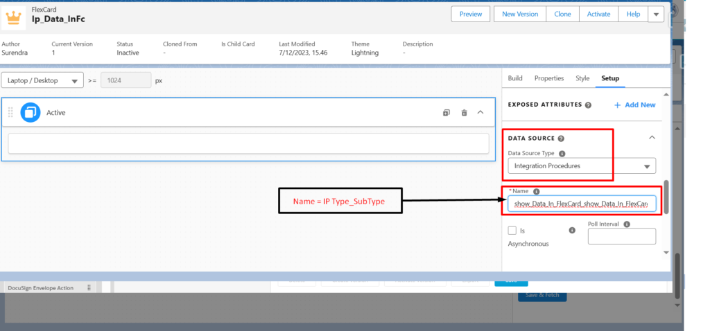 Ip Call in FlexCard